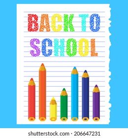 bright colored cartoon back to school vector background