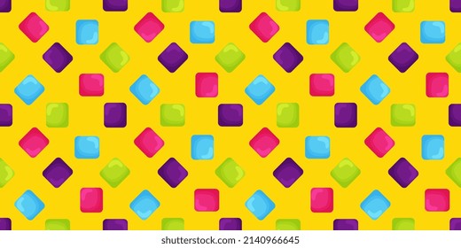niños de colores vivos cubos en un fondo aislado. Patrón sin foco.