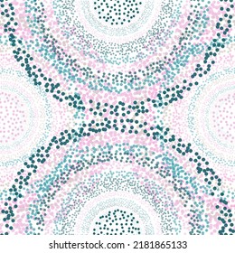 Bright Colored Circle Seamless Pattern for backgrounds Retro Seamless Pattern with Circles
