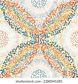 Bright Colored Circle Seamless Pattern for backgrounds Seamless round bubbles kids pattern in vector