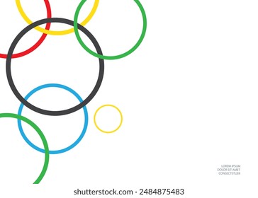 Bright colored circles. Background, abstraction.