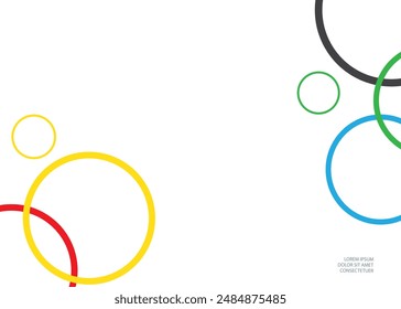 Bright colored circles. Background, abstraction.