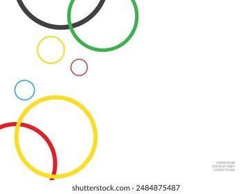 Bright colored circles. Background, abstraction.