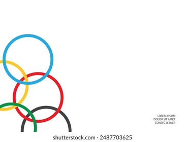 Bright colored circles. Design element. Vector graphics.