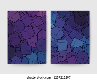 bright colored cubes. vector illustration. template for advertising, presentation