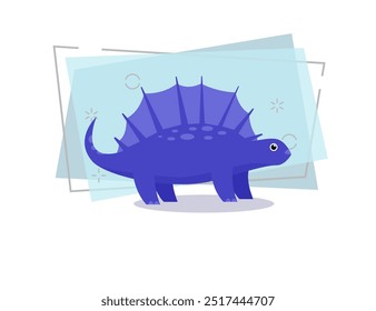 Bright colored dinosaur illustration. Creature, dino, animal. Nature concept. Vector illustration can be used for topics like history, school, children books