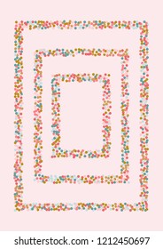 Bright colored dots in the style of memphis. Template in pastel colors with circles for covers, flyers, paper.