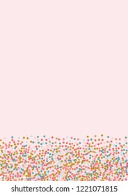 Bright colored dots in the style of memphis. Template in pastel colors with circles for covers, flyers, paper.
