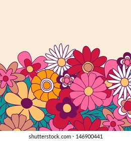 Bright colored floral background for your design