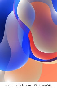 Bright colored fluid. Abstract 3d background. Liquid paints. Banner or sign design. Vector illustration