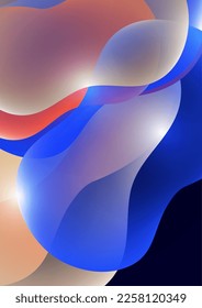 Bright colored fluid. Abstract 3d background. Liquid paints. Banner or sign design. Vector illustration