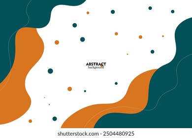 Bright colored fluid fluid abstract background with orange and green gradient color combination. Eps10 vector