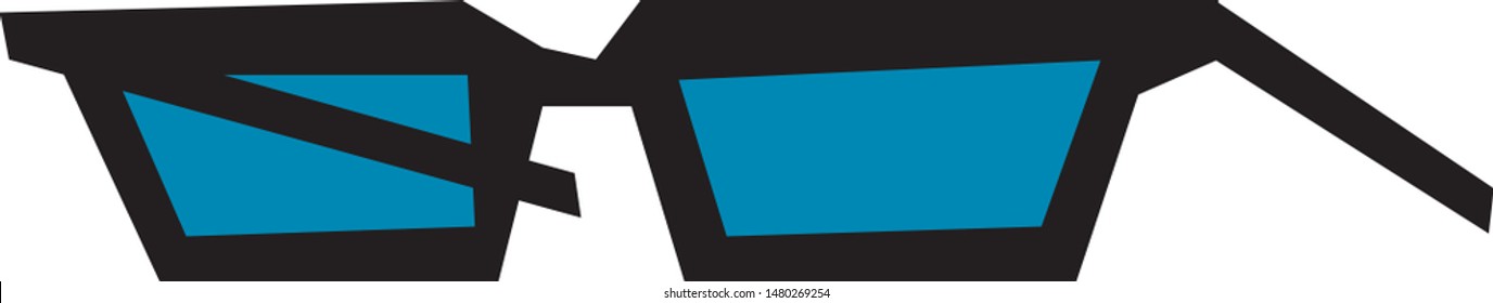 Bright colored glasses and white background