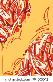 Bright colored graffiti arrows background
