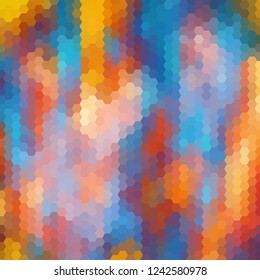 Bright Colored Hexagonal Honeycomb Abstract Background - Vector 
