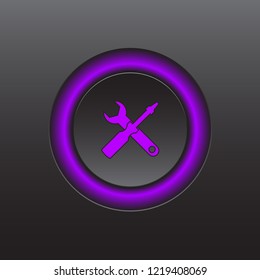 Bright colored isolated icons for a website on a dark background. Finance, strategy, idea, research, collaboration. Vector illustration.