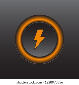 Bright colored isolated icons for a website on a dark background.  Vector illustration.