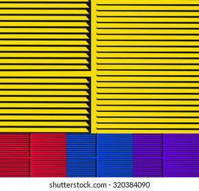 bright colored jalousie