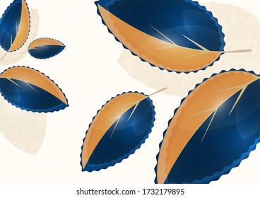 Hojas de color brillante. Fondo creativo abstracto para tu diseño. Ilustración del vector