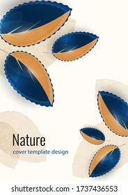 Bright colored leaves. Creative abstract background for your design. Vector illustration