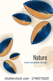 Bright colored leaves. Creative abstract background for your design. Vector illustration