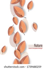 Hojas de color brillante en blanco. Fondo creativo abstracto para tu diseño. Ilustración del vector