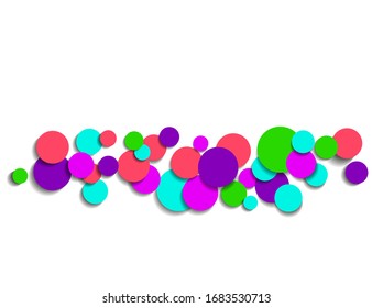 la línea de colores vivos consiste en círculos