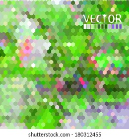 bright colored mosaic. honeycomb. Vector 