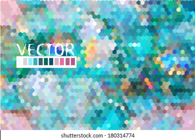 bright colored mosaic. honeycomb. Vector 
