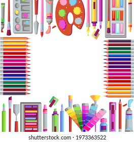 Bright colored objects to draw on a white background