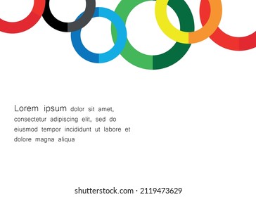 bright colored rings on a white background.