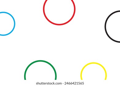 Anillos de colores brillantes sobre un fondo blanco. Abstracción. Fondo simple