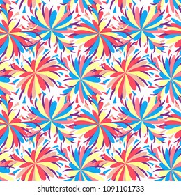 bright colored seamless abstract floral pattern for your design quality illustration