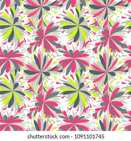 bright colored seamless abstract floral pattern for your design quality illustration