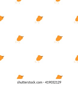 Bright colored seamless pattern with mouse. Vector background for children's clothing, fabrics, packaging, Internet 