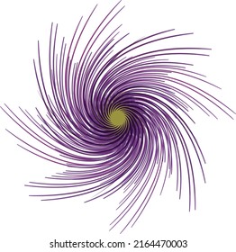 Una estrella brillante de colores vivos, retorcida en una espiral. Archivo vector para diseños.