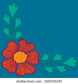 bright colored summer floral pattern for phone cover or background case vector image