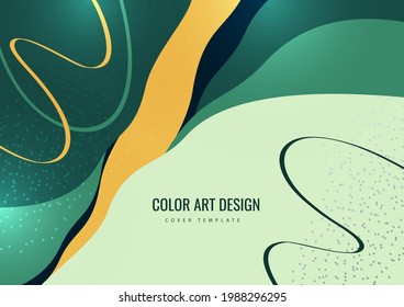 Bright colored waves covering. Modern design template. Vector illustration