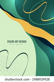 Helle, farbige Wellen bedecken. Moderne Design-Vorlage. Vektorgrafik