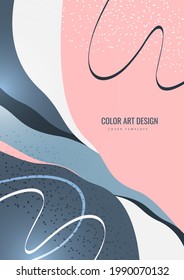 Helle, farbige Wellen bedecken. Moderne Design-Vorlage. Vektorgrafik