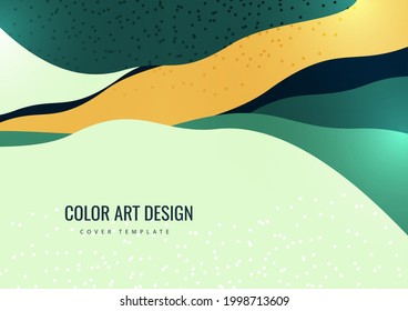Olas de colores vivos que cubren. Plantilla de diseño moderna. Ilustración del vector