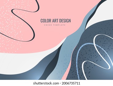 Bright colored waves covering. Modern design template. Vector illustration