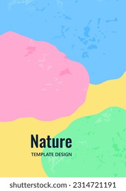 Bright colored wavy background. Template for your design. Vector illustration