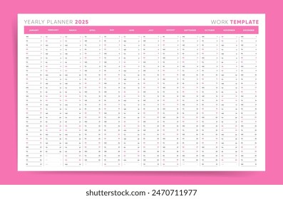 Bright and Colorful 2025 Yearly Planner Template