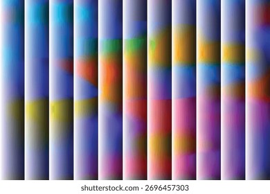 A bright and colorful abstract background featuring vertical gradient lines blending vivid shades of blue, pink, orange, green, and yellow. Perfect for web design, digital art projects, marketing