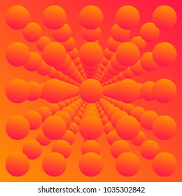Bright colorful abstract background. Smooth gradient with infinity of geometric figures. Vibrant abstraction. Vector cover for poster, card template, annual report, magazine, website, banner design.
