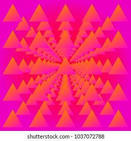 Bright colorful abstract background. Smooth gradient with infinity of geometric figures. Vibrant abstraction. Vector cover for poster, card template, annual report, magazine, website, banner design.