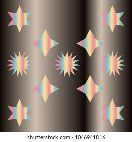 Bright and colorful abstract background. Smooth gradient with geometric figures. Decorative vibrant texture. Vector cover for poster, card template, annual report, magazine, website,
