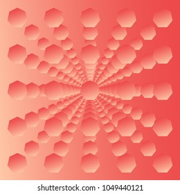 Bright colorful abstract background. Smooth gradient with infinity of geometric figures. Vibrant abstraction. Vector cover for poster, card template, annual report, magazine, website, banner design.