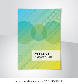 Bright colorful abstract circle pattern creative design cover background A4 proportion